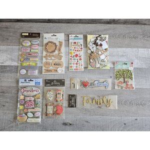 Sticker Lot - Family Tree Grandma Scrapbooking 3D Stickers Jolee's + RARE #21